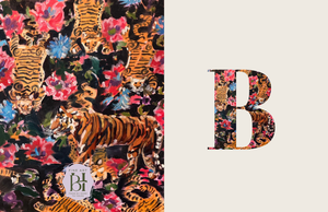 Custom chinoiserie monogram notecards