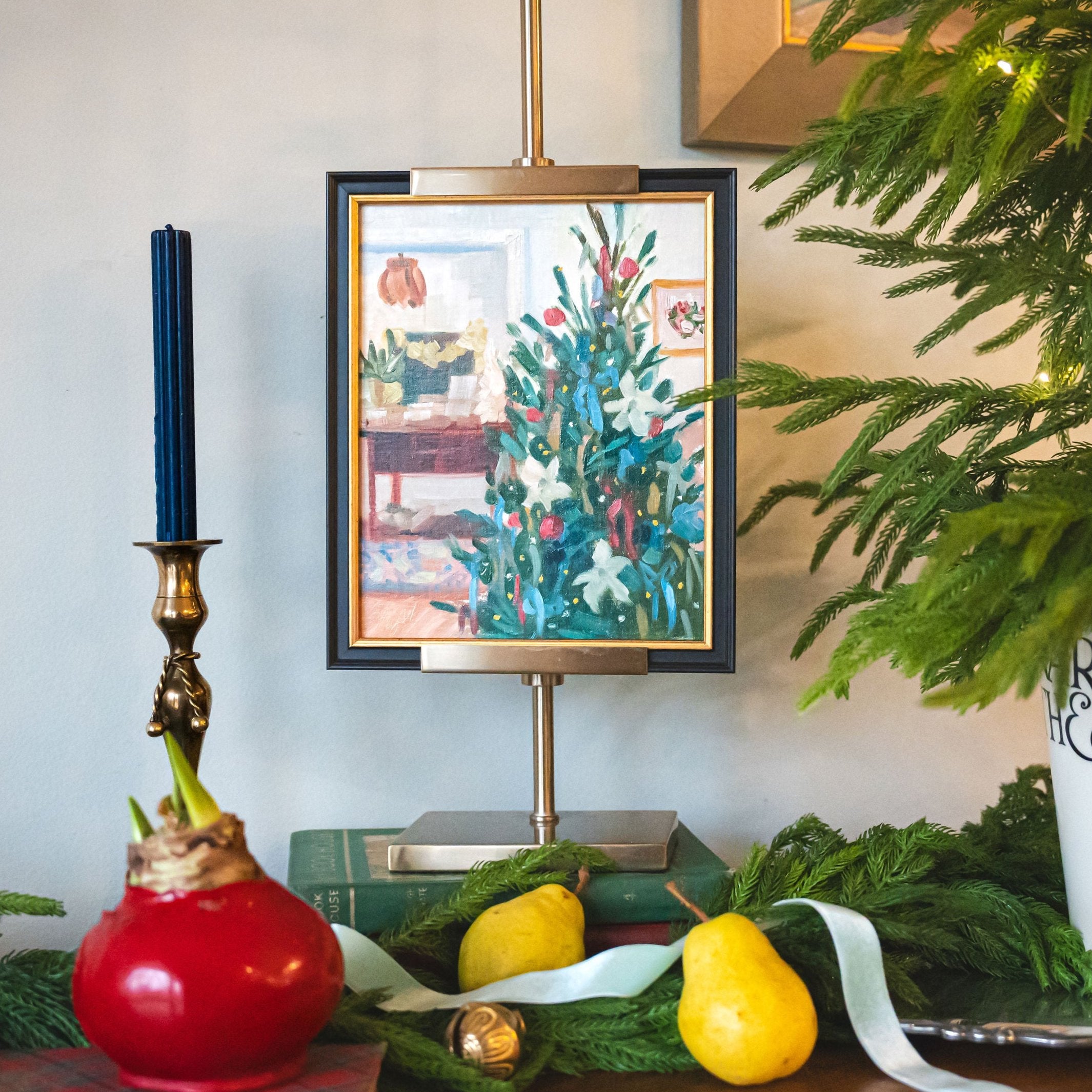 December 3 - Poinsettia and Bow Tree