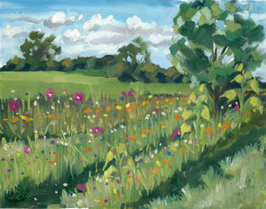 Flower Farm Original Oil Painting