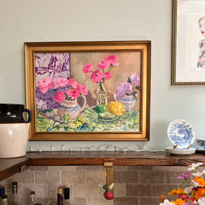 Ranunculus and Yangzhou Toile