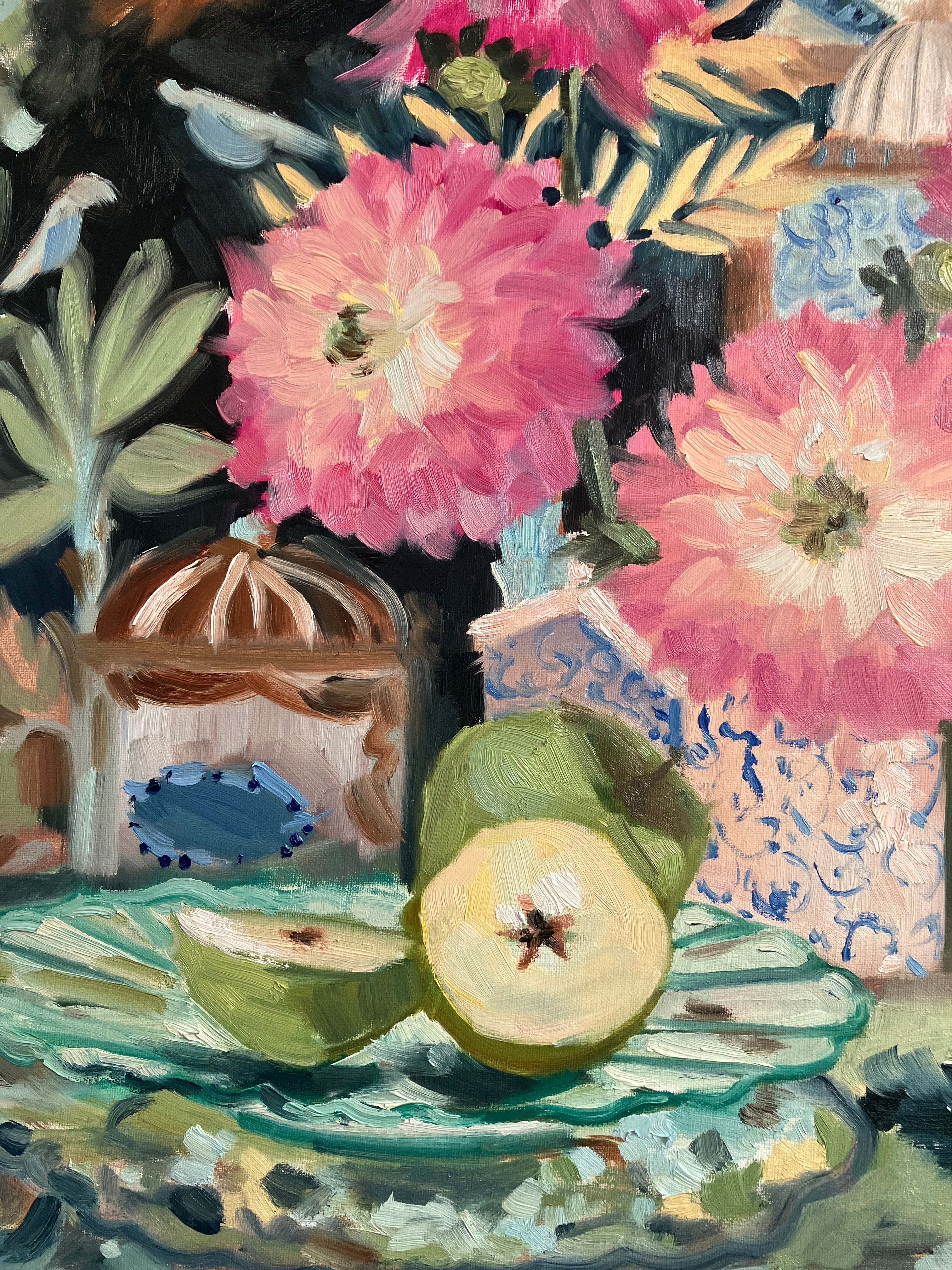 Grannies and Dahlias in the Mystic Garden