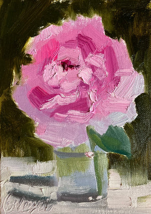 Petite Peony in Florentine Frame 1