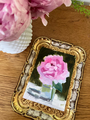 Petite Peony in Florentine Frame 1