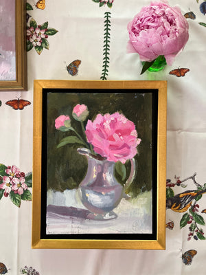 Peony in Silver