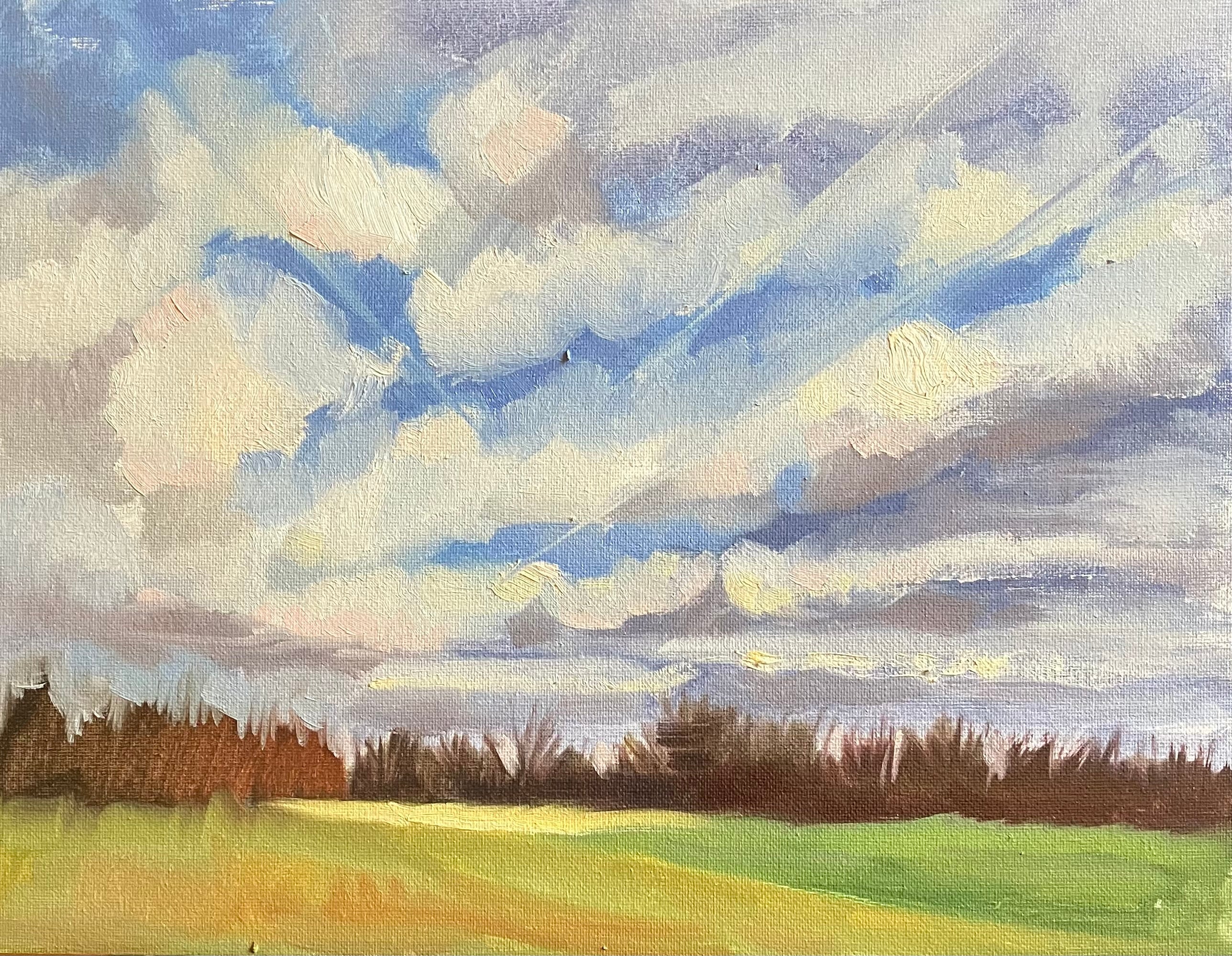 Winter Sky Original Oil Painting