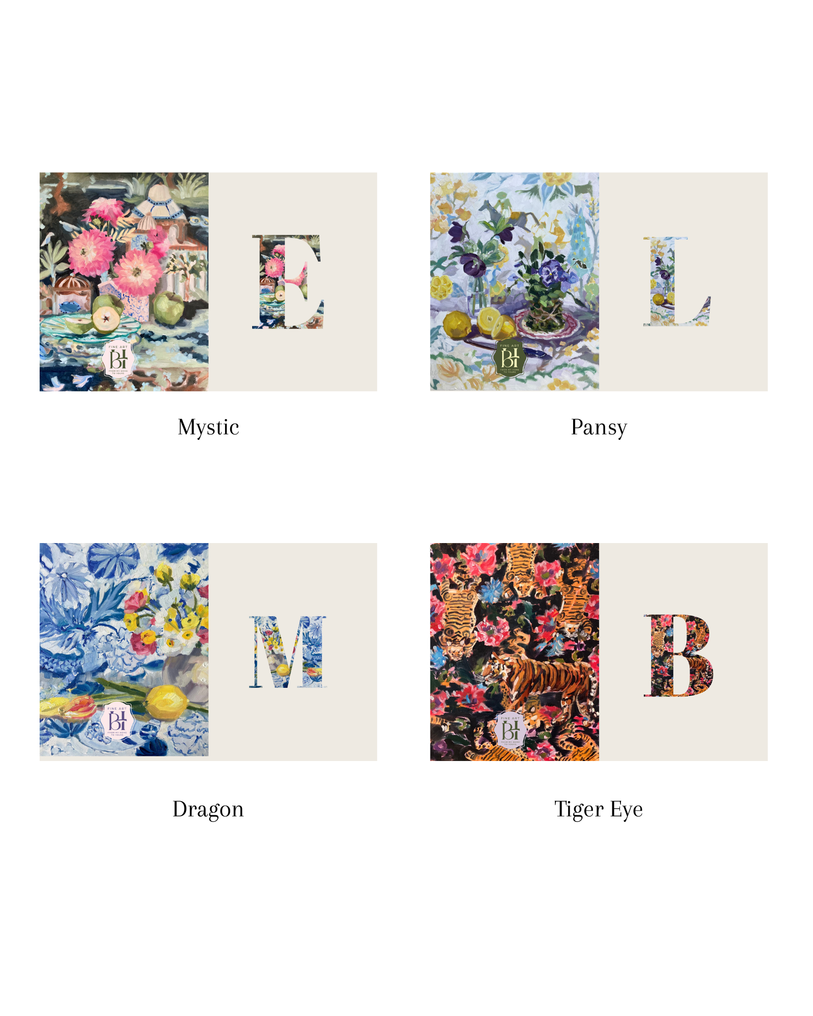 Custom chinoiserie monogram notecards