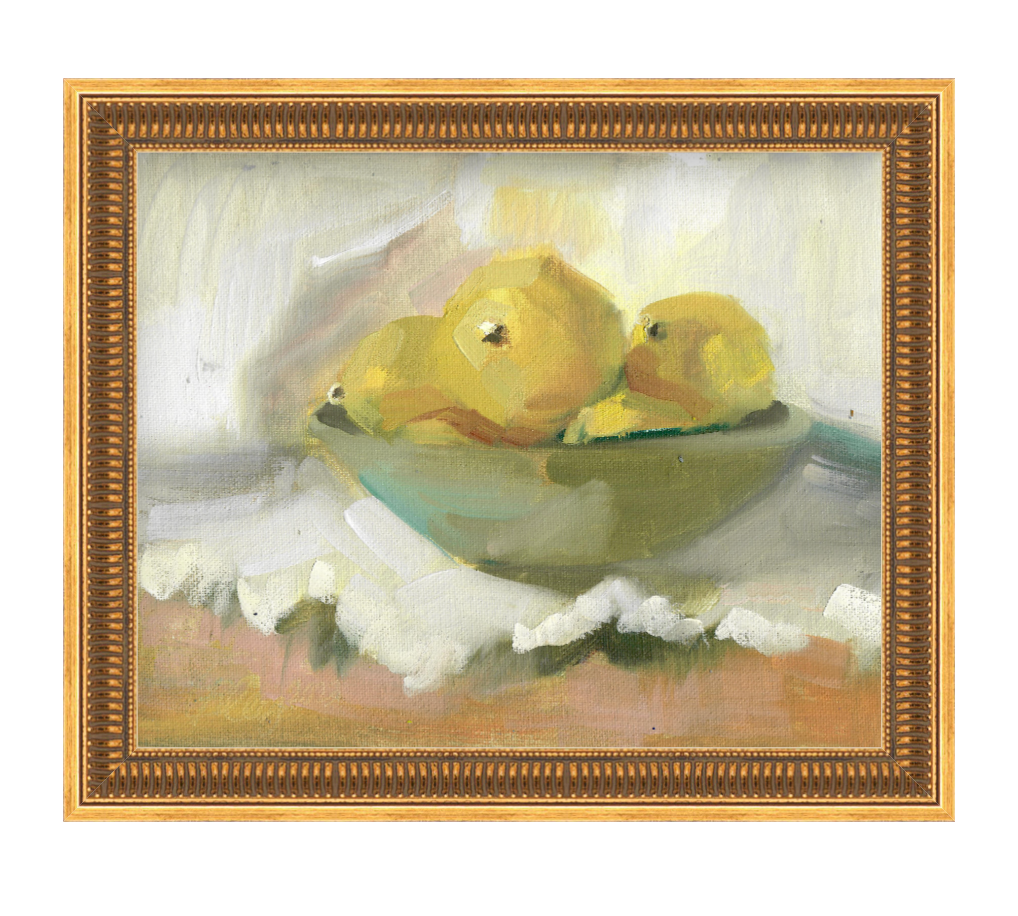 Lemons Painting Print