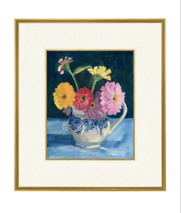 Zinnias Painting Print