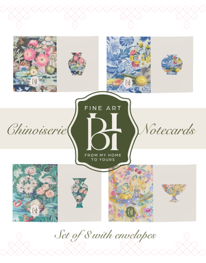 Chinoiserie Vase Notecards - Set of 8