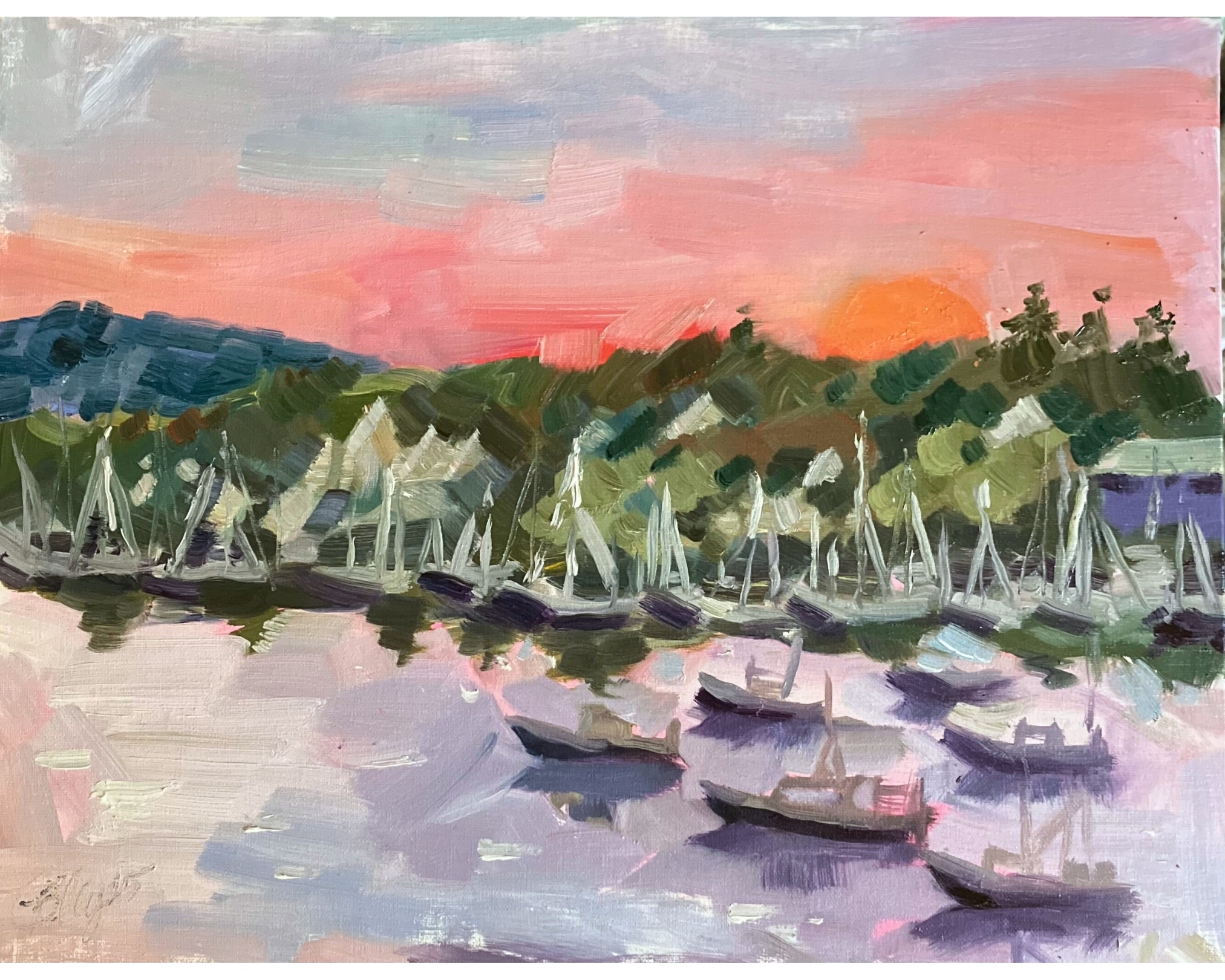 Sunset Over Northeast Harbor, Maine