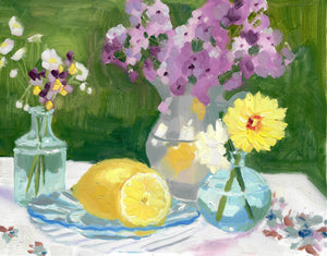 Wild Phlox and Lemons Print