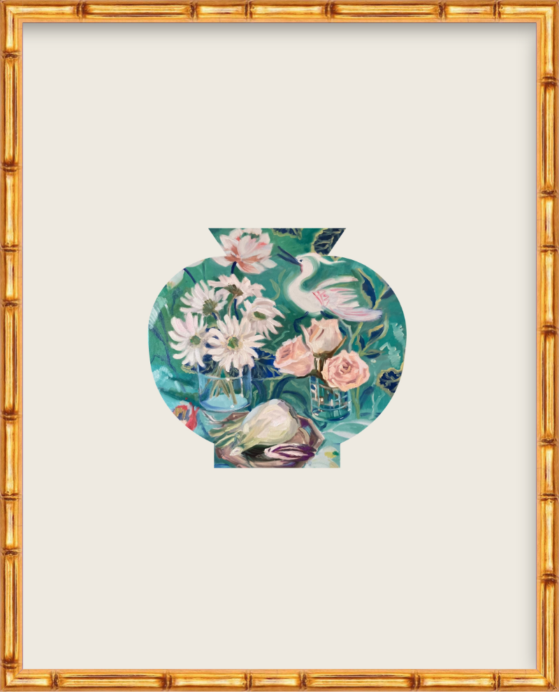 Lotus Garden Vase Print