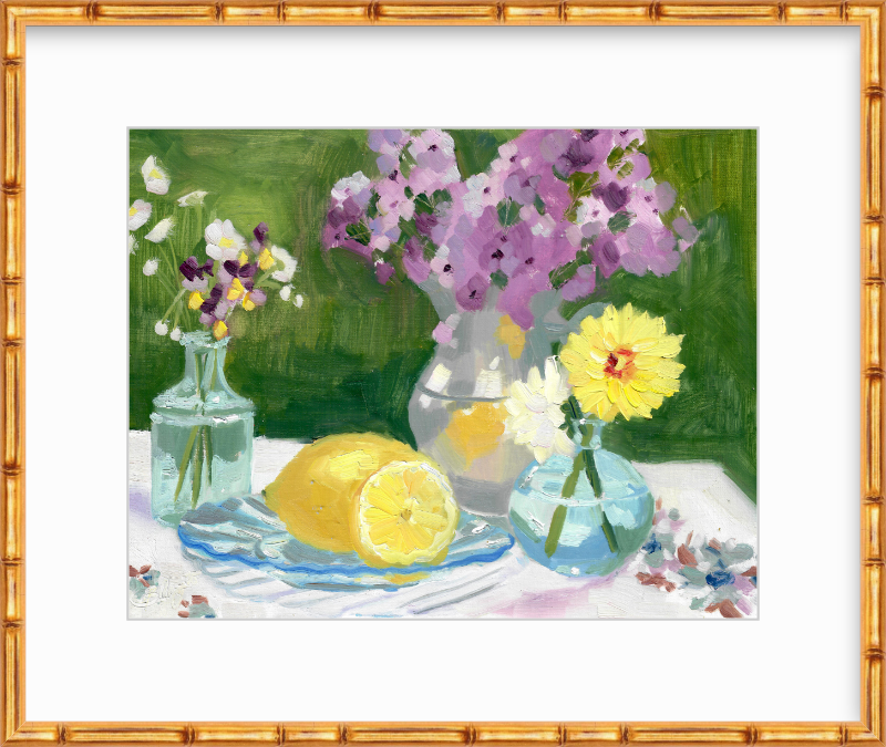 Wild Phlox and Lemons Print