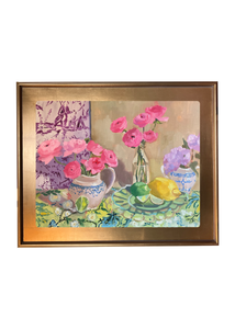 Ranunculus and Yangzhou Toile